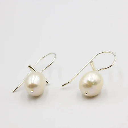 T-Bar Freshwater Pearl Earrings | Sterling Silver