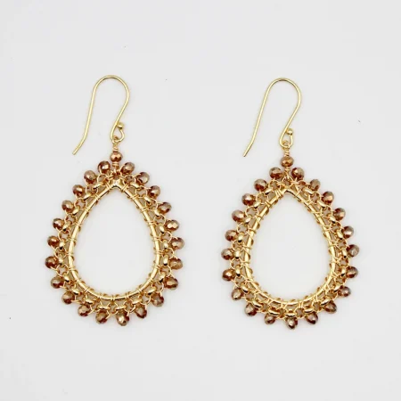 Champagne Quartz Medium Rolo Earring